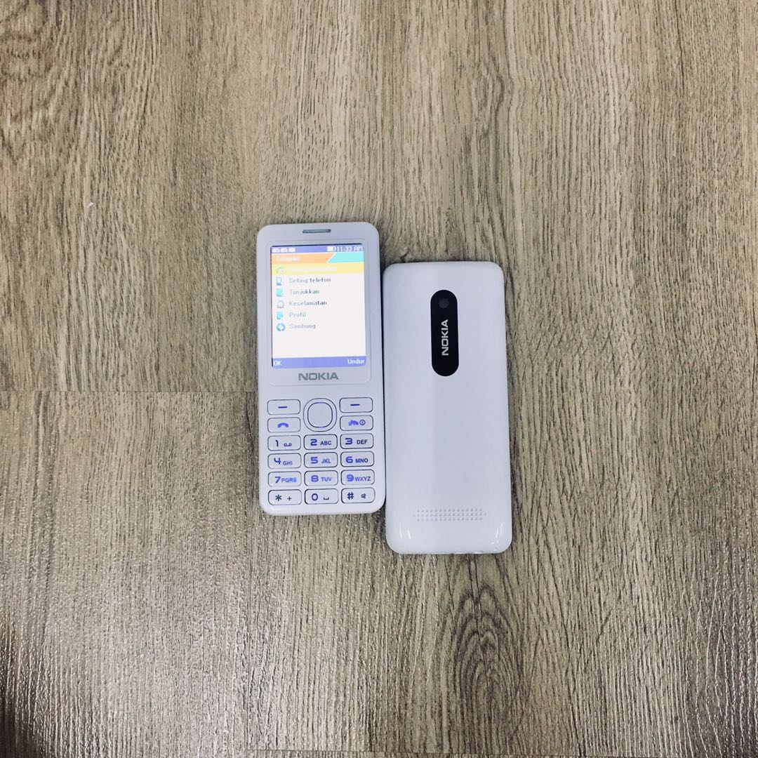 (White)Nokia 206 DUAL SIM IMPORT REFURBISHED 95% NEW(Ready Stock)